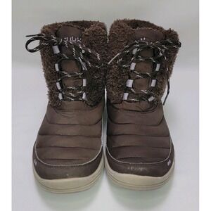 Ryka Women's Winter Boots Size 9 Brown Faux Fur Lined Lace Up